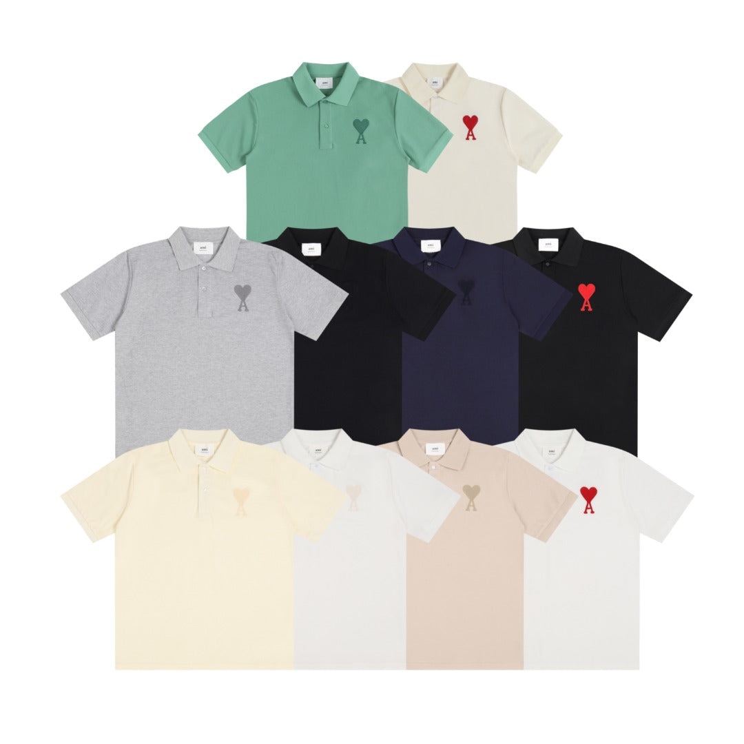 3D Heart Embroidery Polo Shirt ¡§C Unisex
