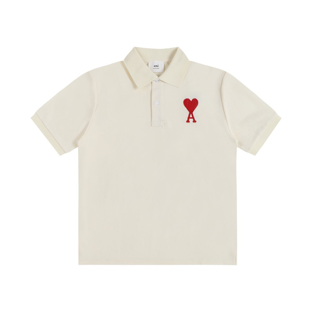 3D Heart Embroidery Polo Shirt ¡§C Unisex