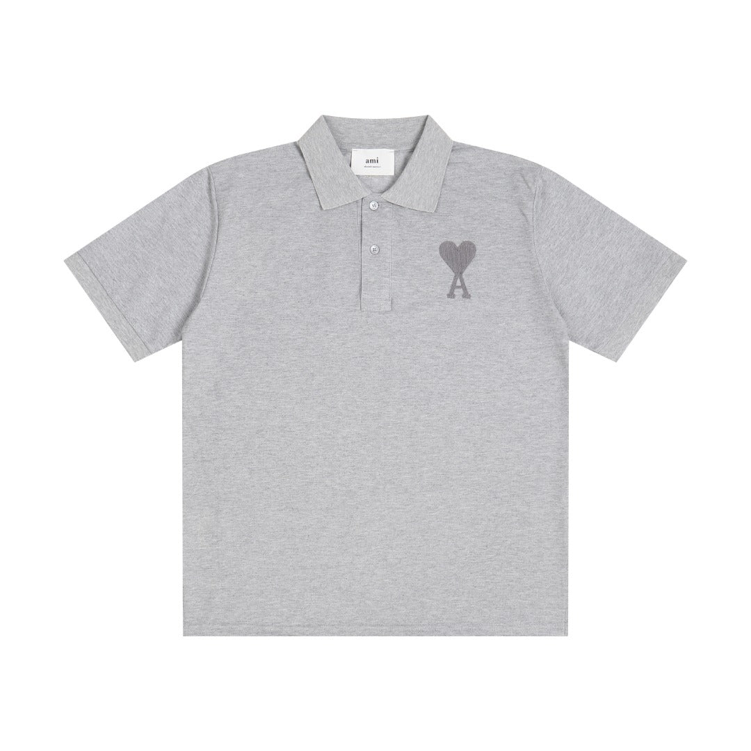 3D Heart Embroidery Polo Shirt ¡§C Unisex