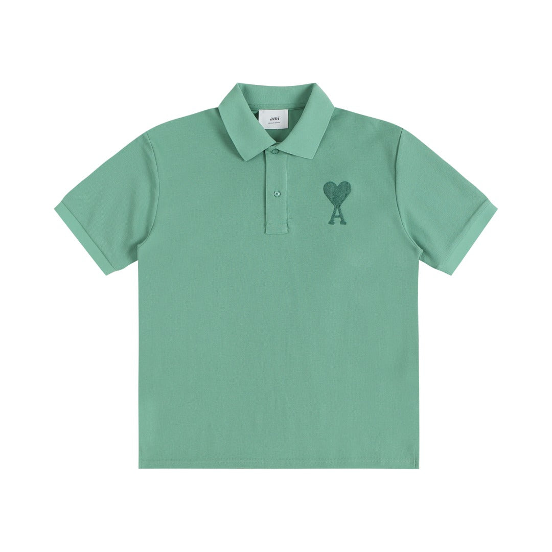 3D Heart Embroidery Polo Shirt ¡§C Unisex