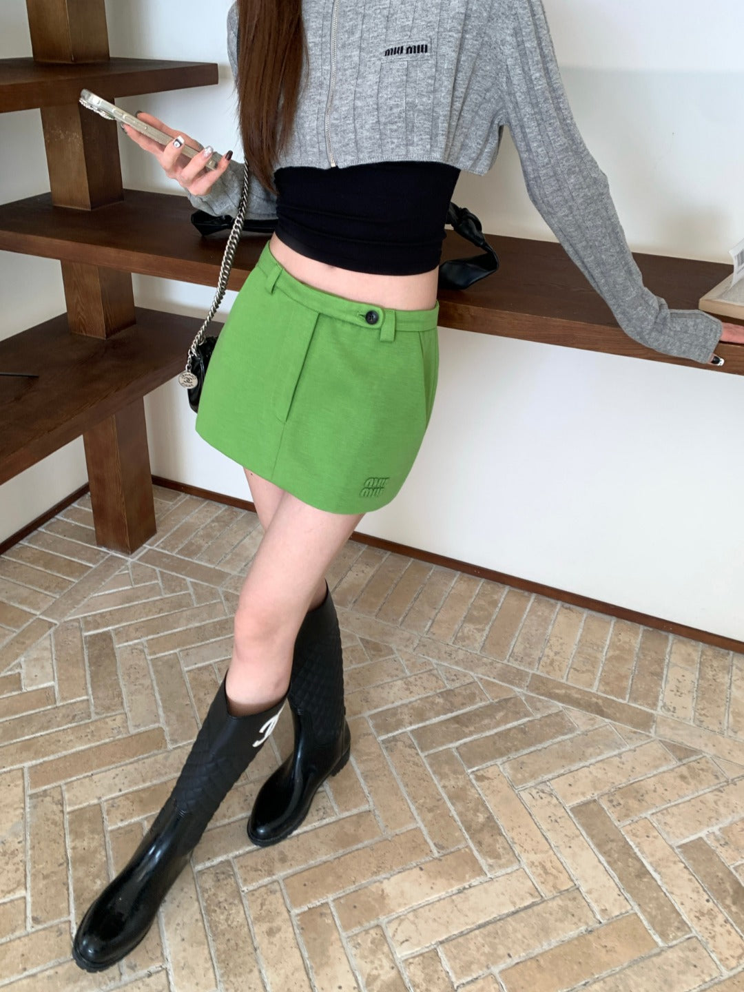 Cotton Mini Skirt — A-Line