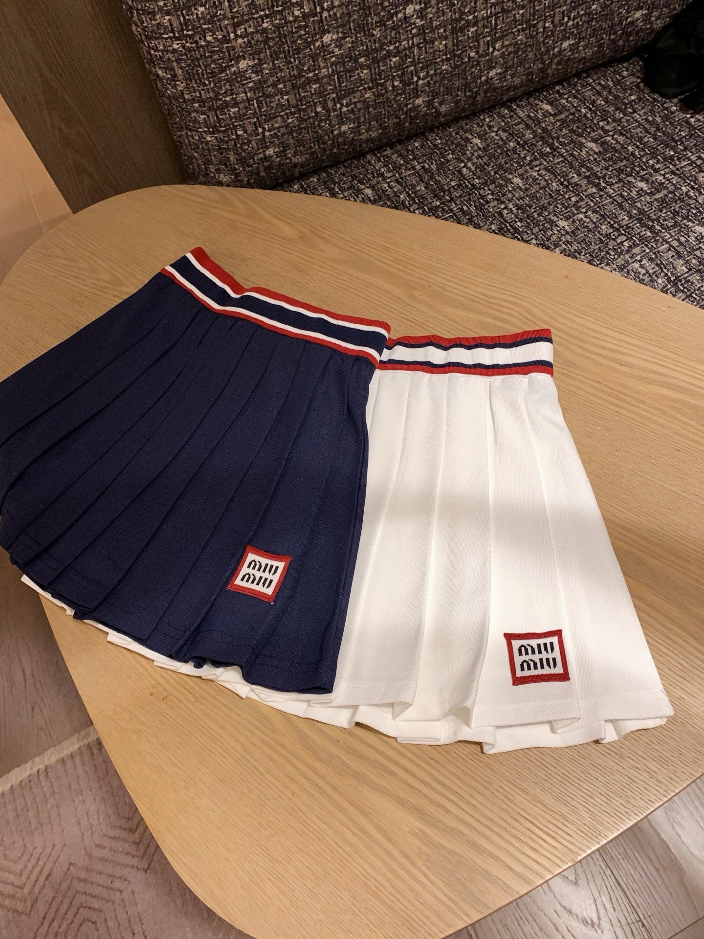 Short-Sleeve Top & Pleated Skirt Set