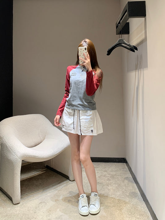Color-Block Raglan Long-Sleeve T-Shirt