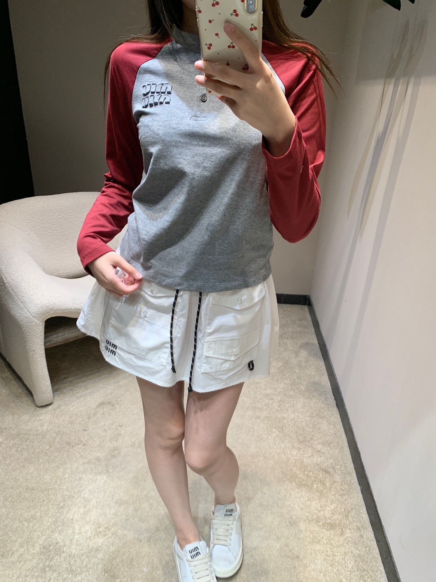 Color-Block Raglan Long-Sleeve T-Shirt