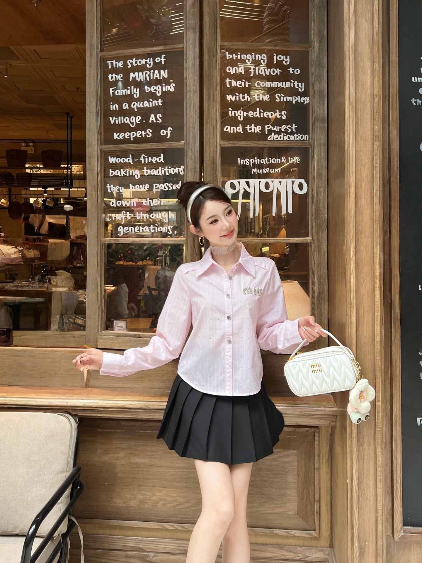 Cropped Button-Up Shirt