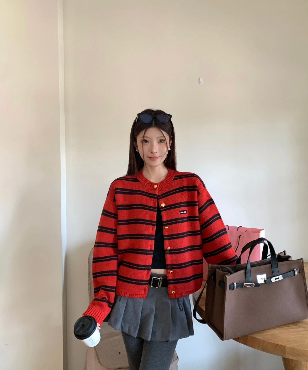 Striped Knit Cardigan