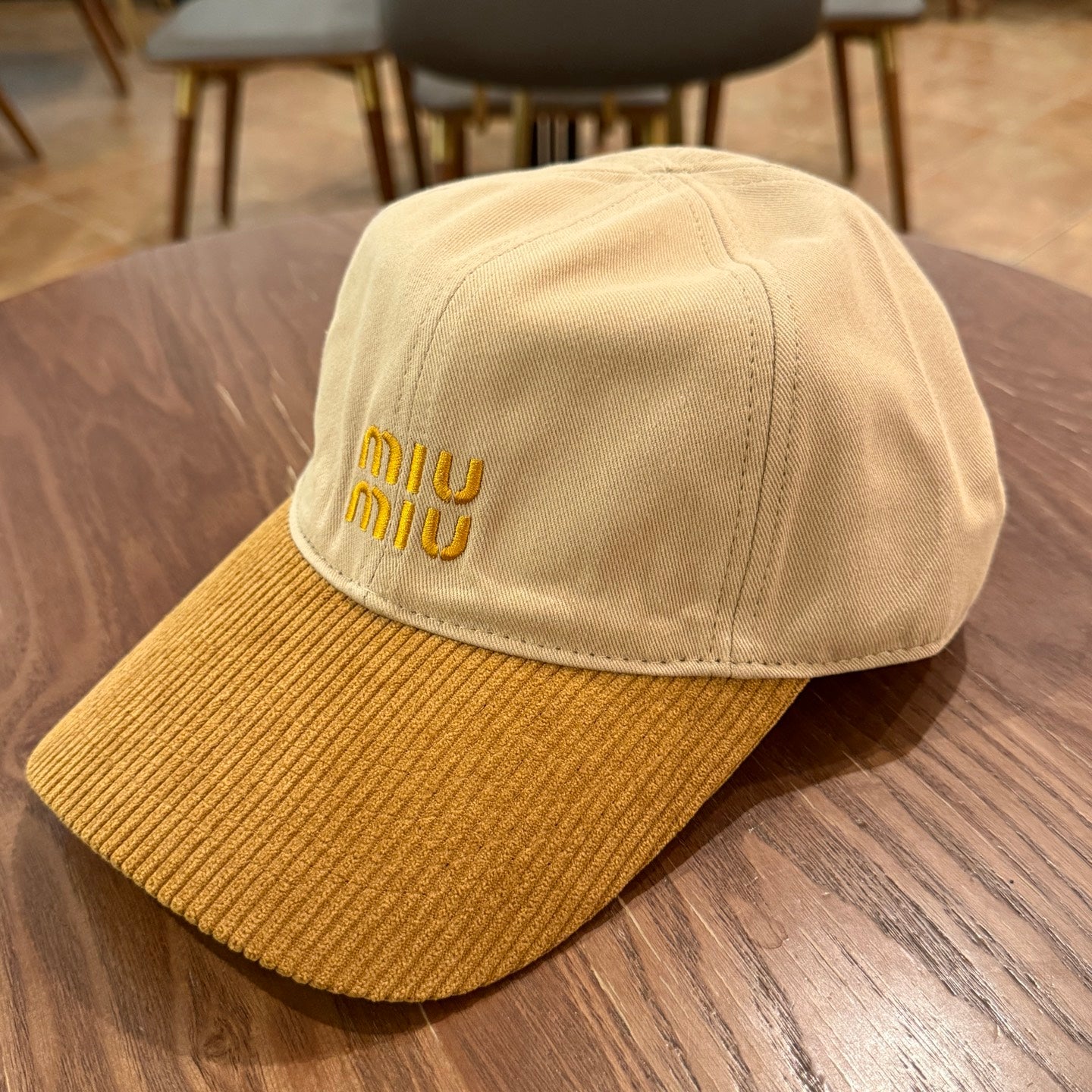 Color-Block Corduroy Baseball Cap