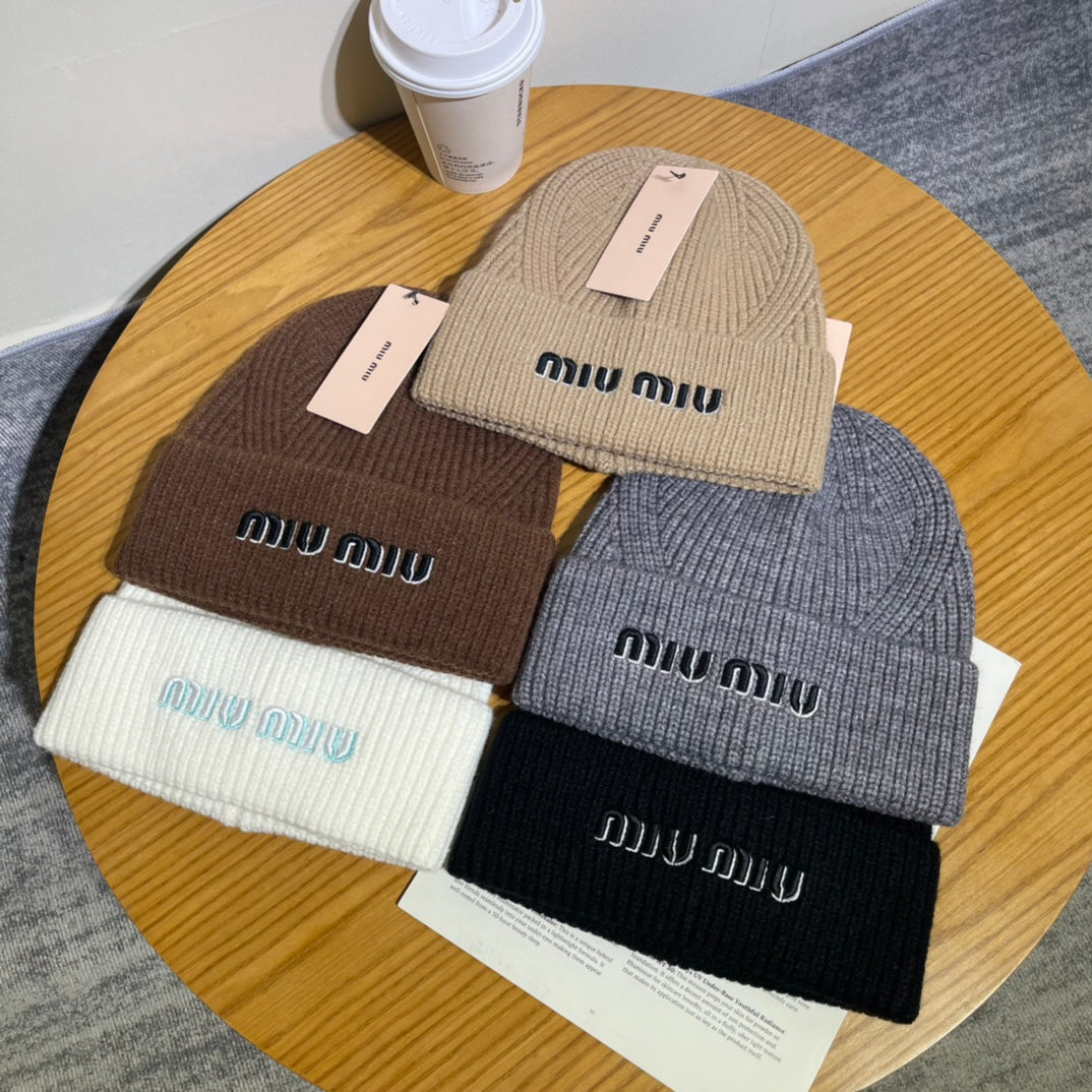 Embroidered Knit Beanie