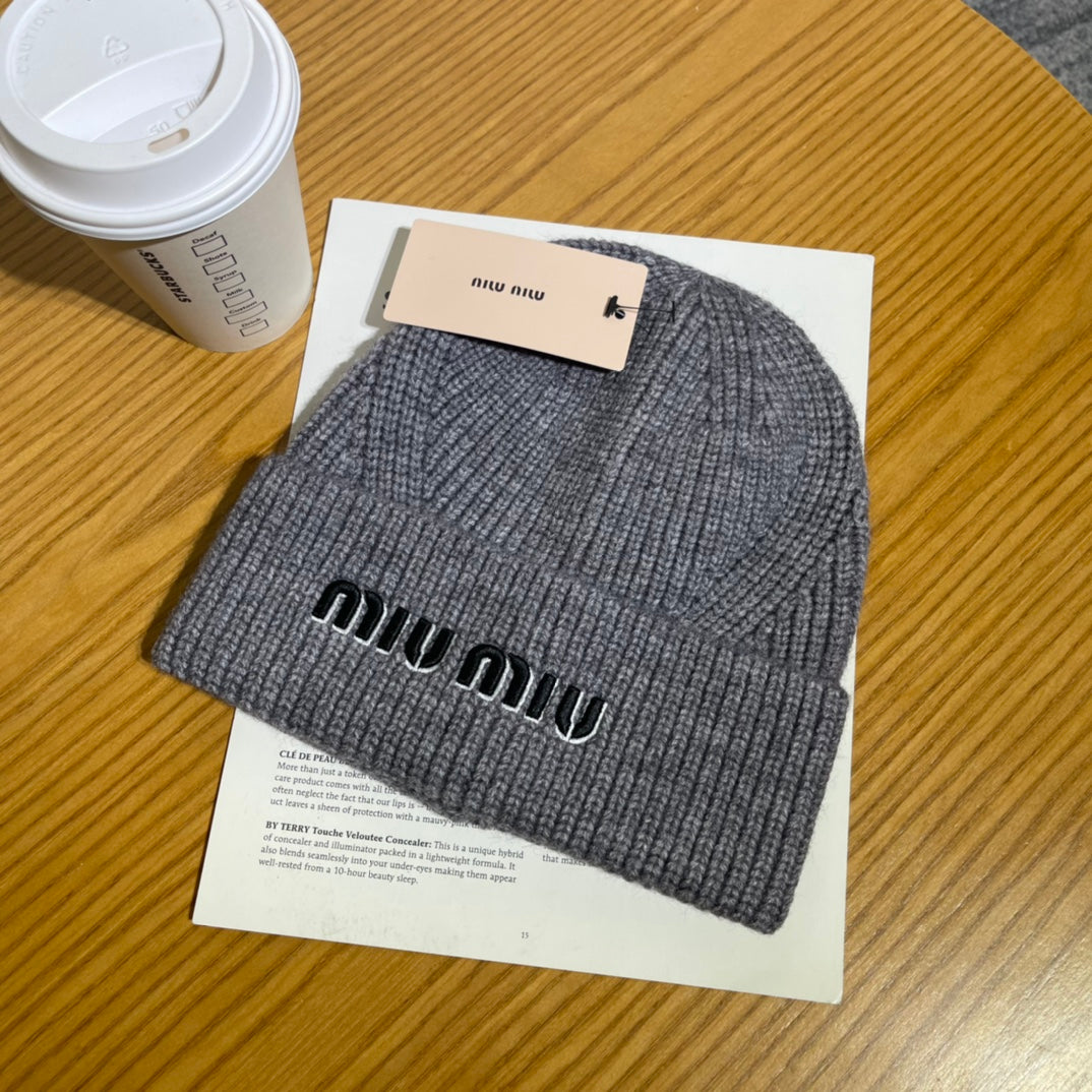 Embroidered Knit Beanie