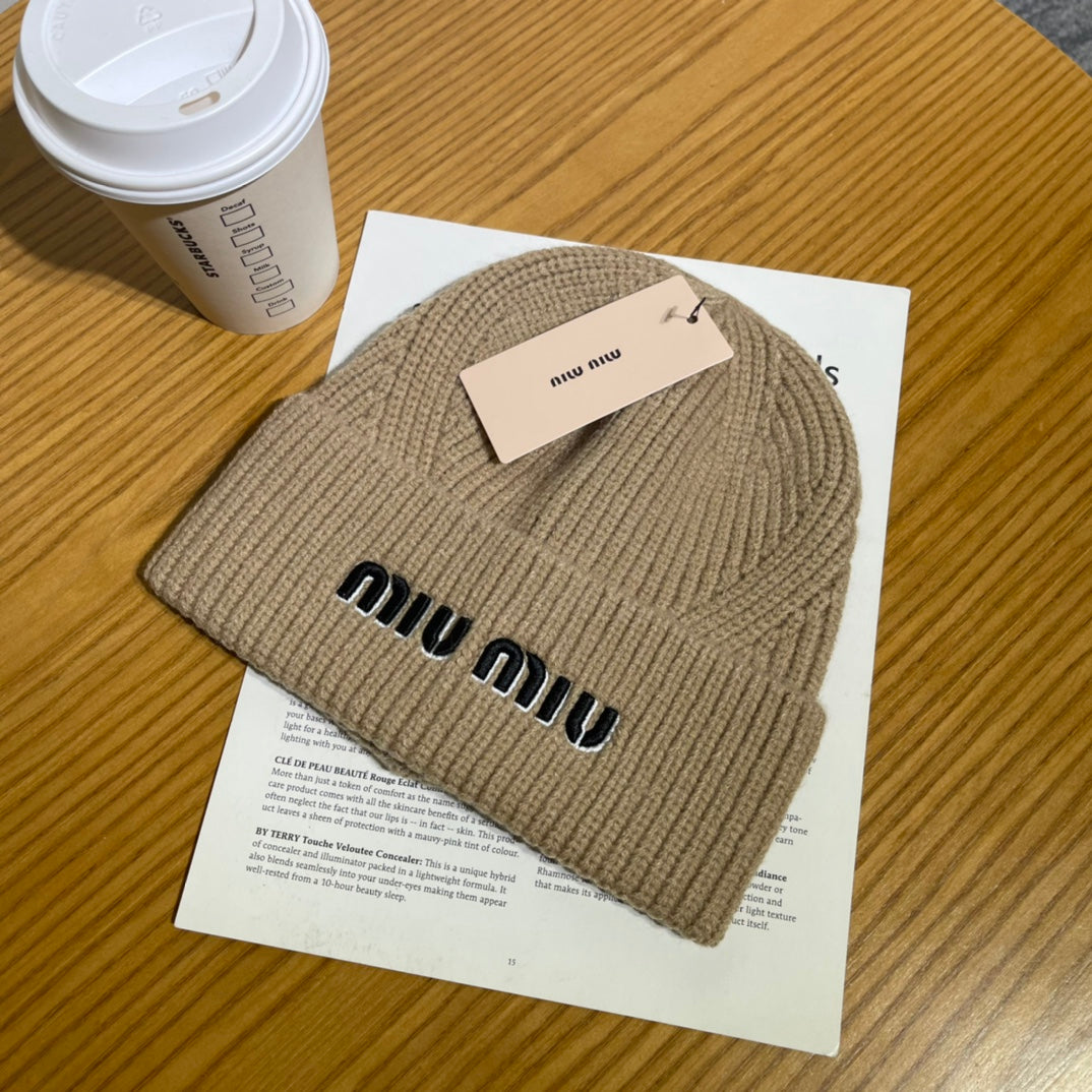 Embroidered Knit Beanie