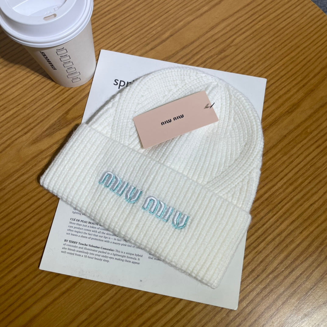 Embroidered Knit Beanie
