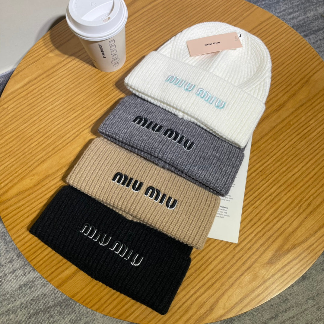 Embroidered Knit Beanie
