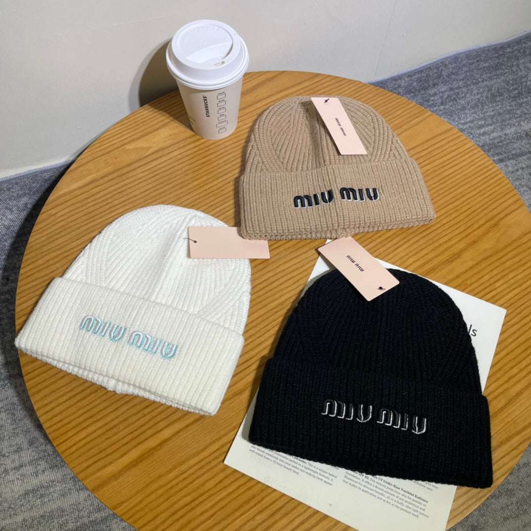 Embroidered Knit Beanie