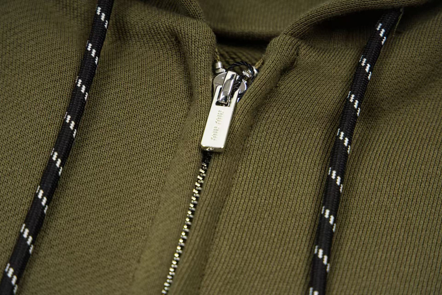 Zip-Up Hoodie – Olive Green