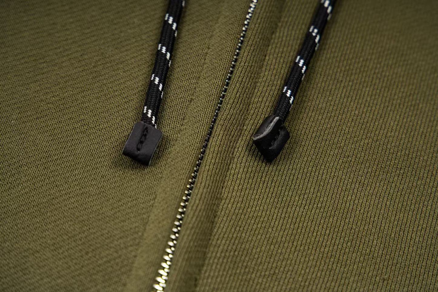 Zip-Up Hoodie – Olive Green