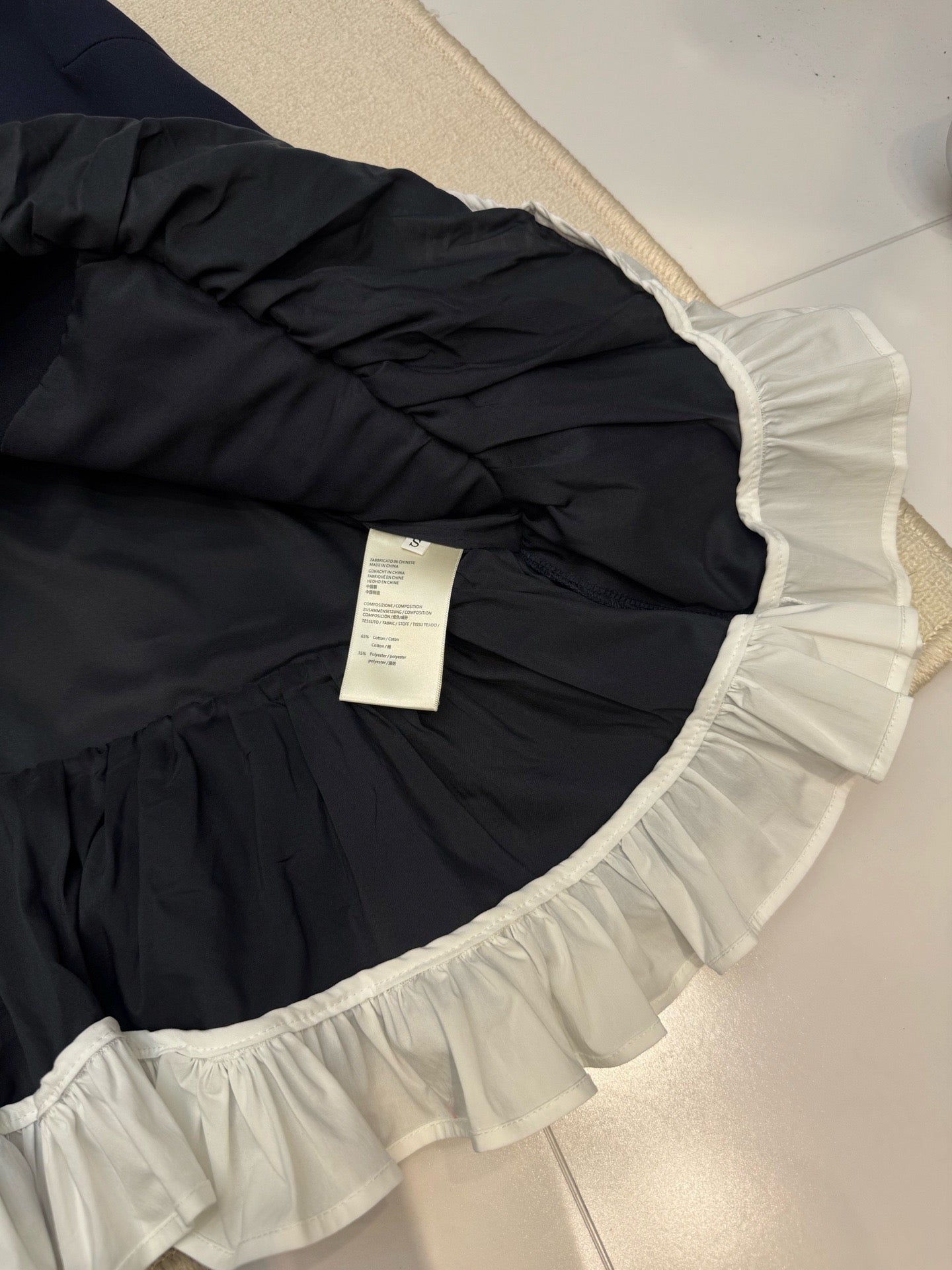 Navy V-Neck Vest Dress
