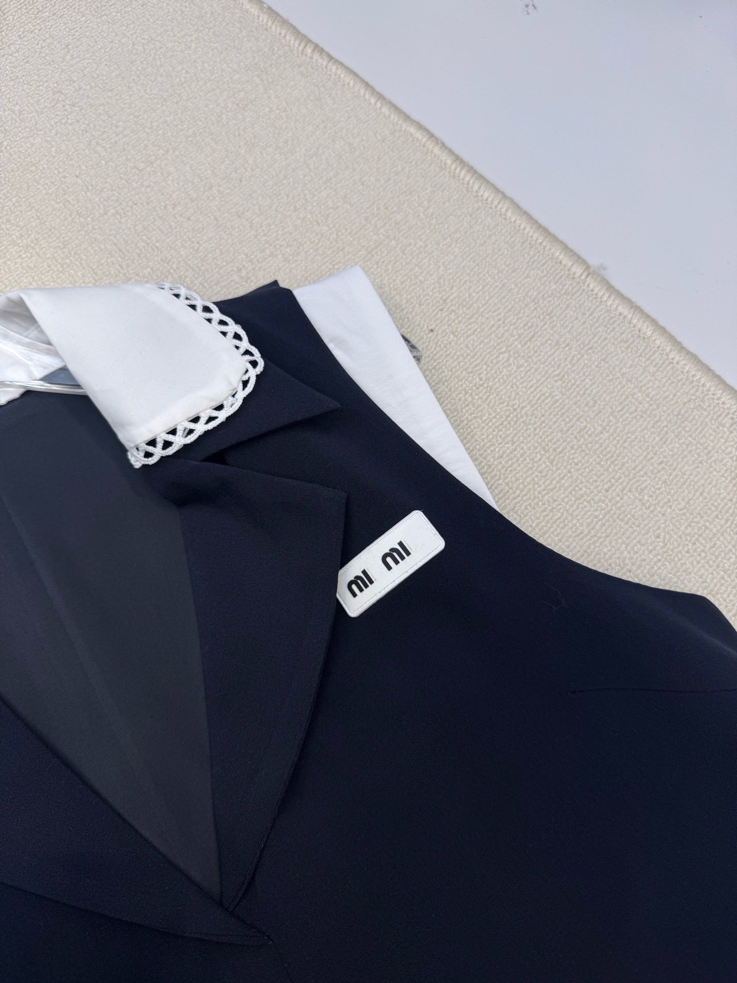 Navy V-Neck Vest Dress