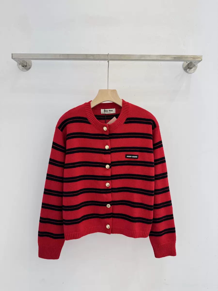 Striped Knit Cardigan