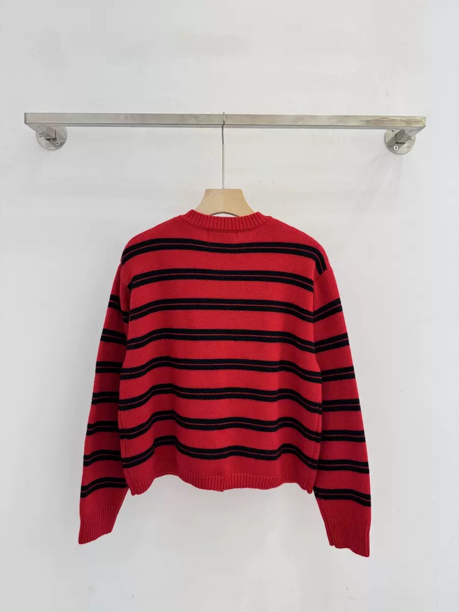 Striped Knit Cardigan