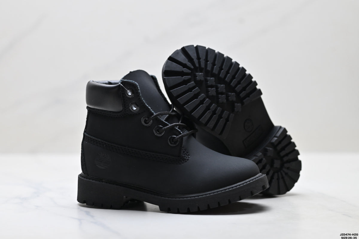 Timberland Black Kids Premium Leather Boot - detail image 5