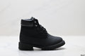 Timberland Black Kids Premium Leather Boot - right-facing side profile main image