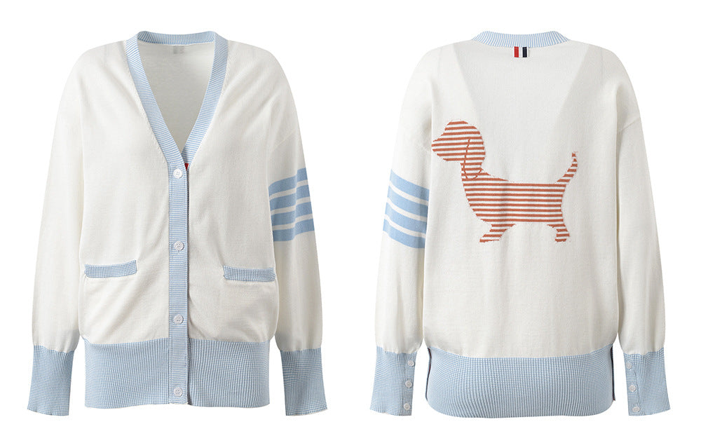 Mid-length V cardigan