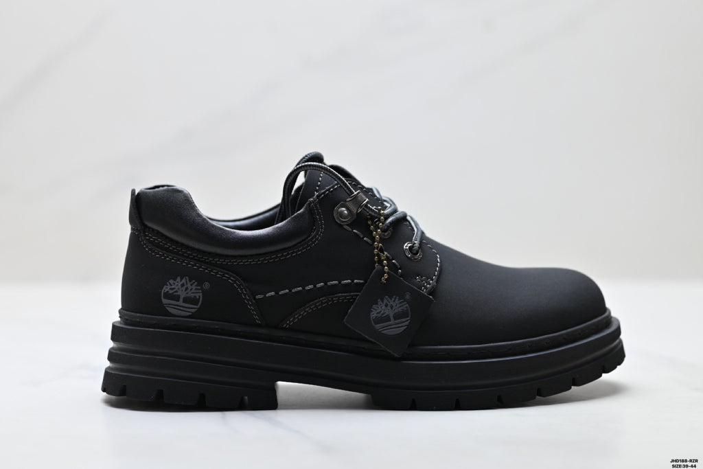 Timberland Black Premium Leather Oxford - right-facing side profile main image