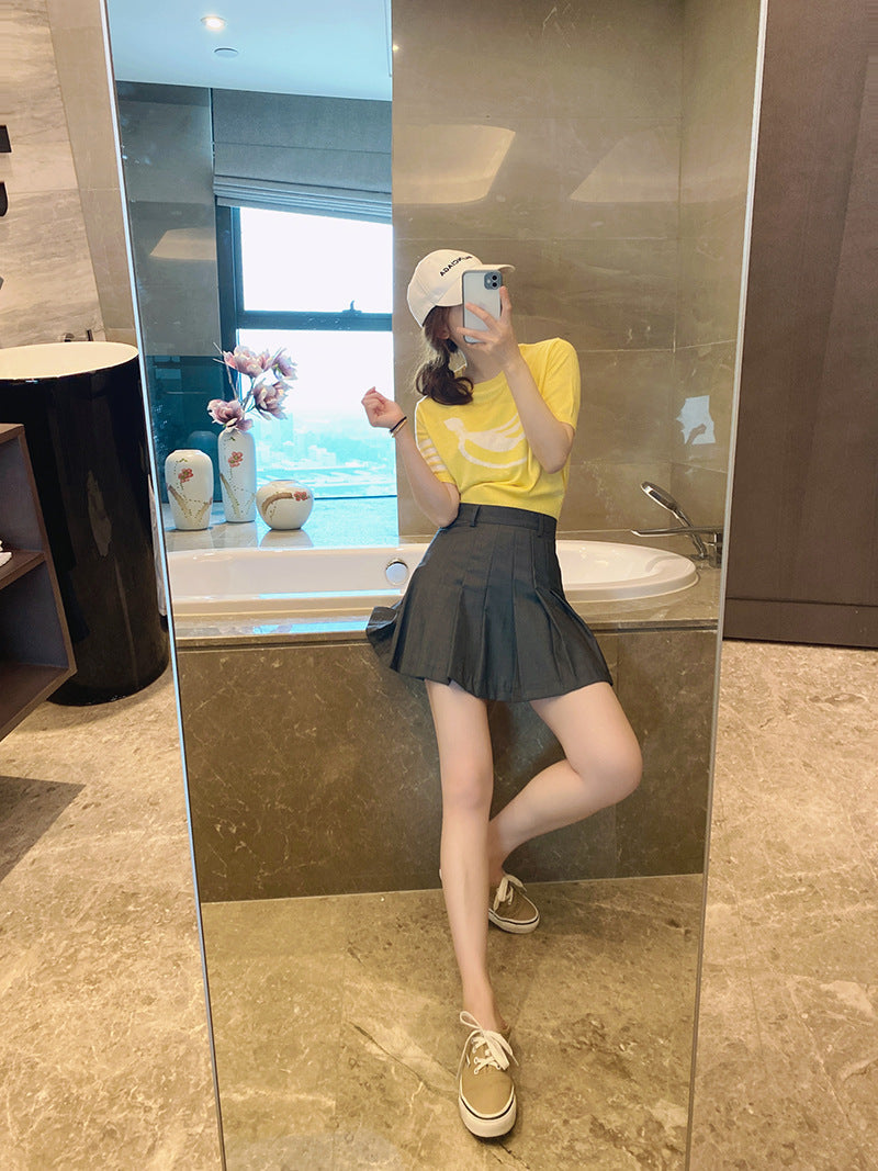 Contrast hem wool short skirt（复制） THOM TREND