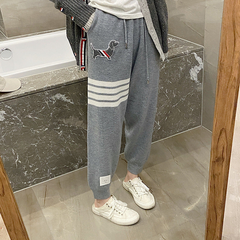 Thickened sweatpants with cuffs