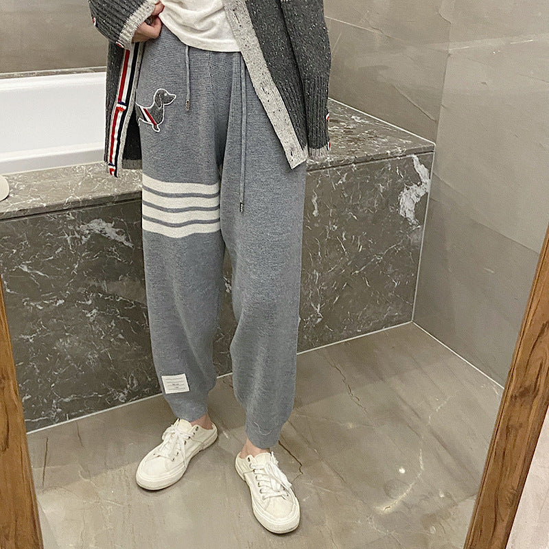 Thickened sweatpants with cuffs