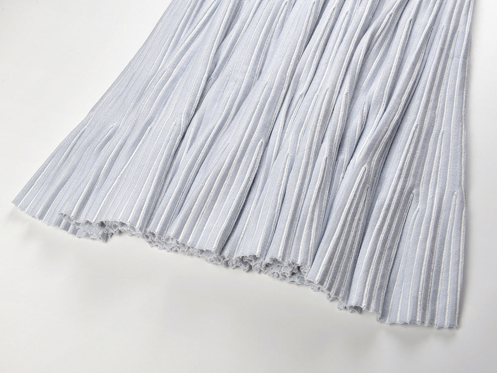 2025SS Sleeveless V-neck knitted dress THOM TREND