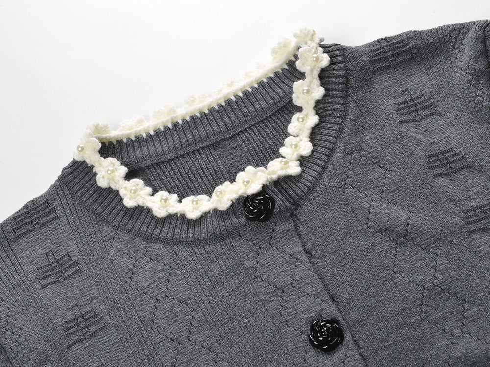 2025SS Cardigan + vest + skirt three-piece set THOM TREND