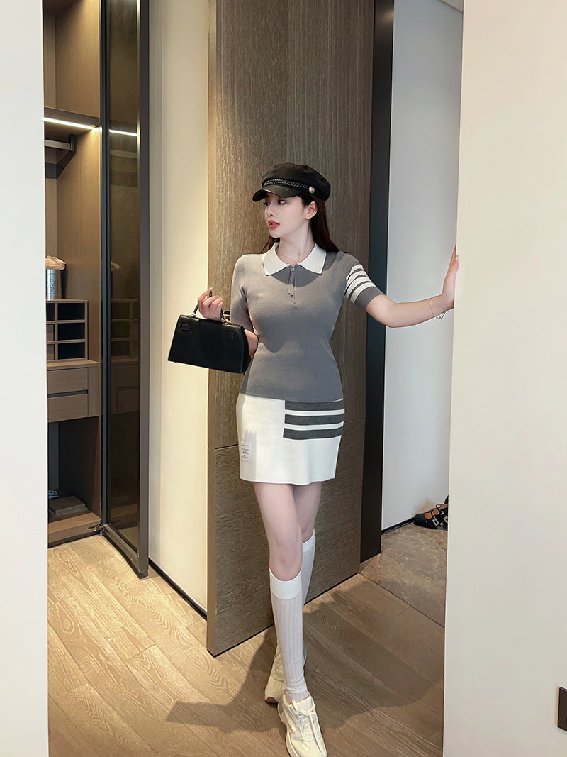 Women's short-sleeved sweater