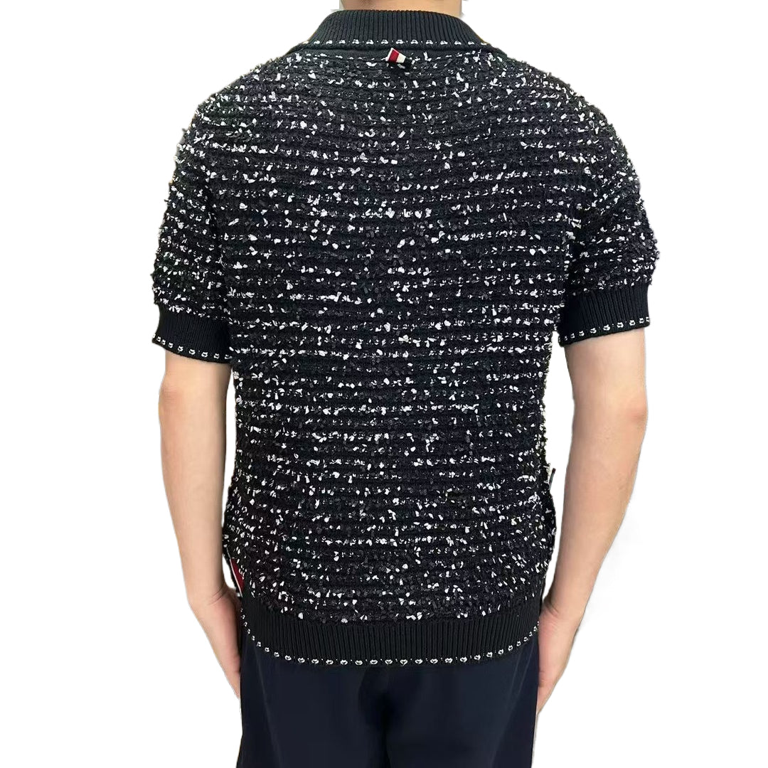 2025SS Unisex Tweed POLO Short Sleeve THOM TREND