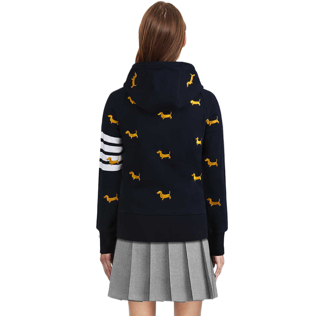Women's Puppy Embroidered Hoodie THOM TREND