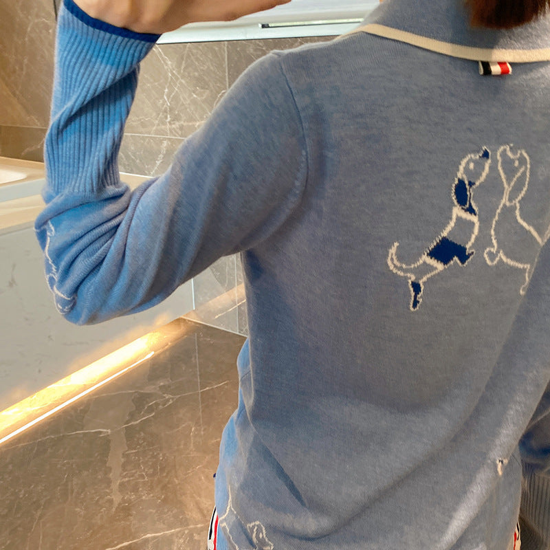 Drawstring Puppy Collar Long Sleeve Dress（复制） THOM TREND