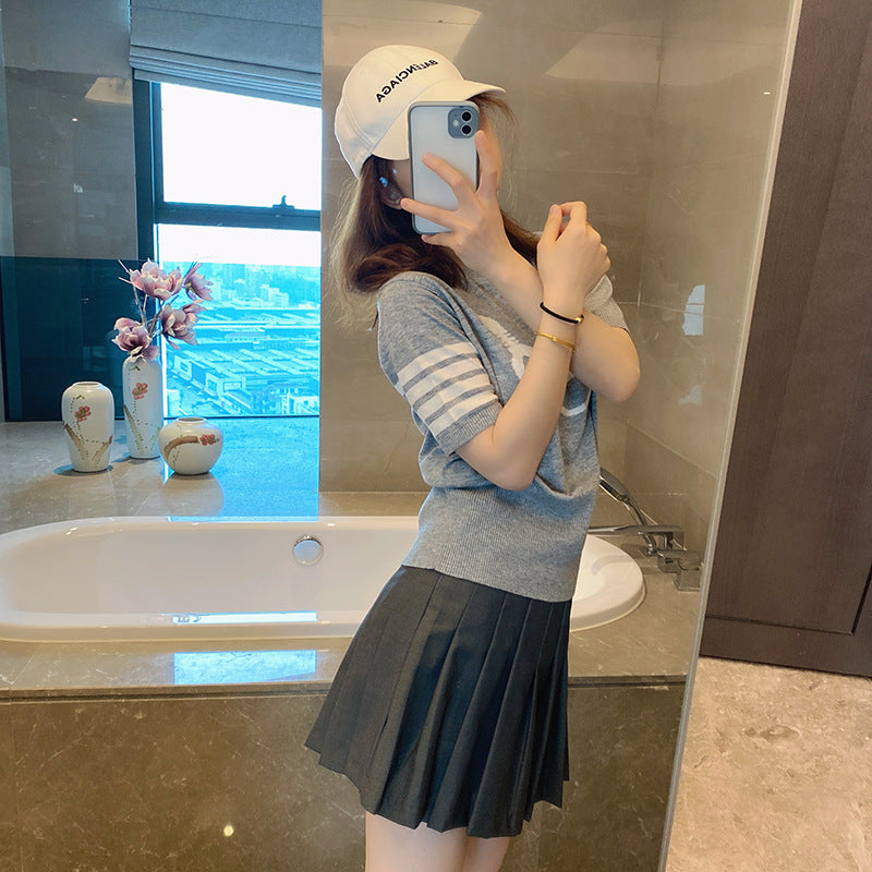 Contrast hem wool short skirt（复制） THOM TREND