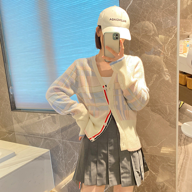 Women's jacquard cardigan sweater（副本） THOM TREND