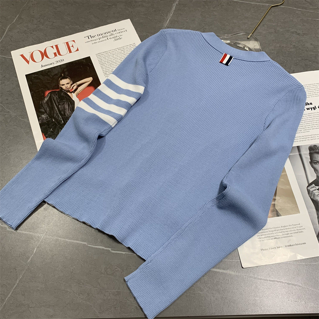 Sexy faux two-piece knitted cardigan THOM TREND