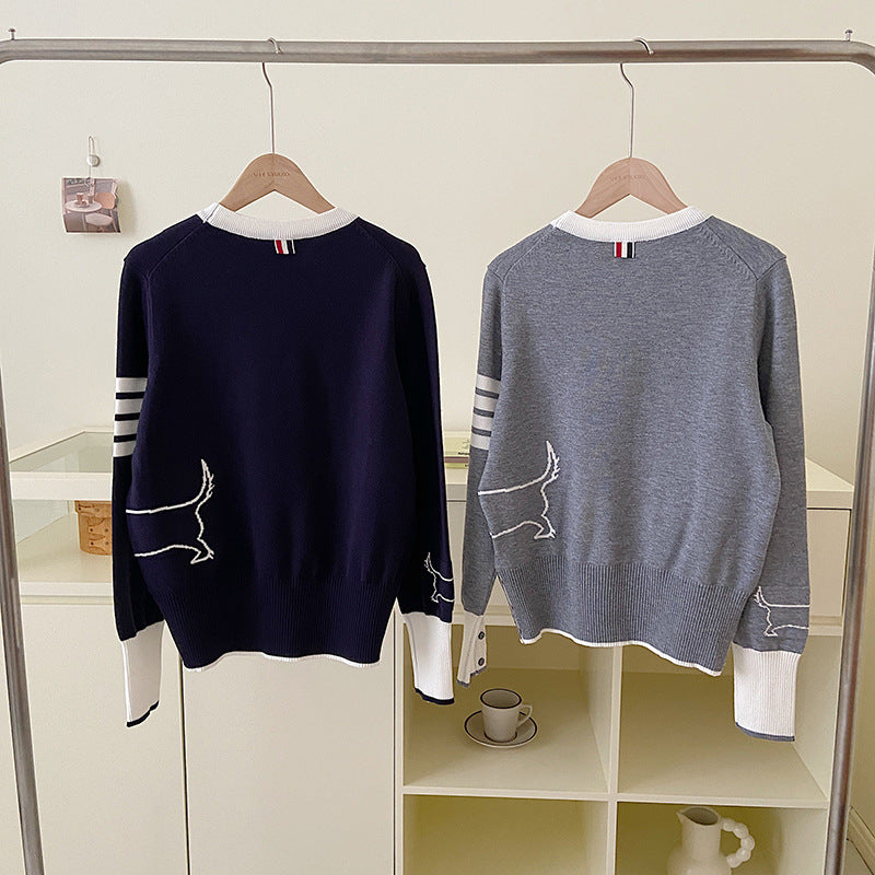 2025SS  Dog pattern pullover sweater THOM TREND