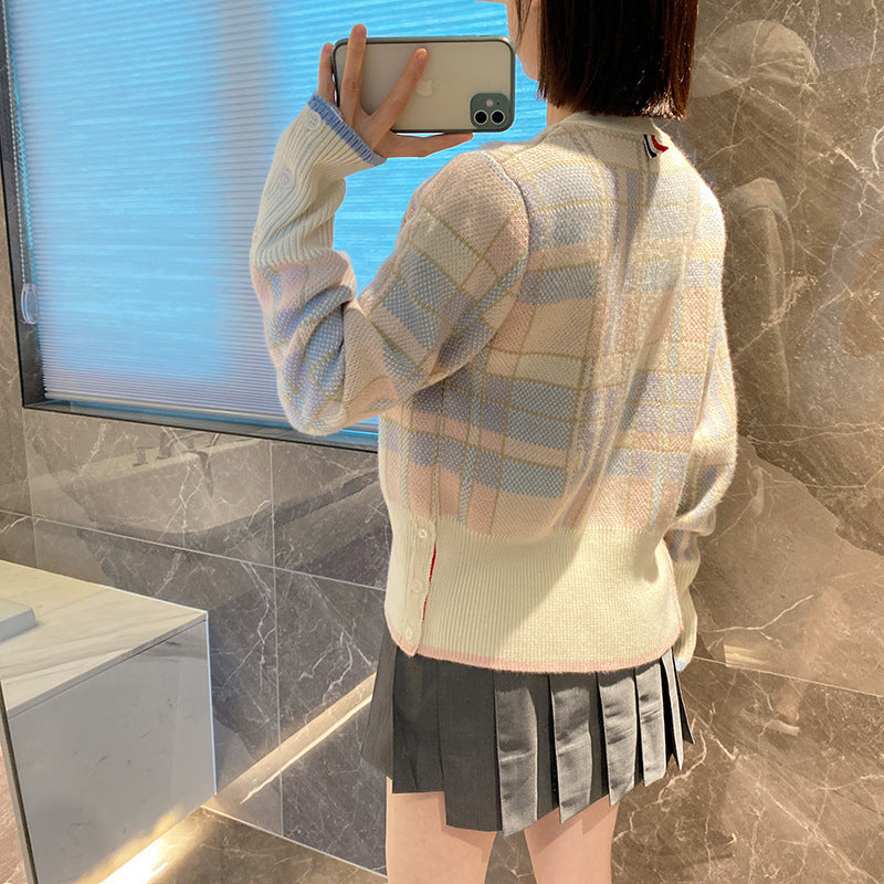 Women's jacquard cardigan sweater（副本） THOM TREND