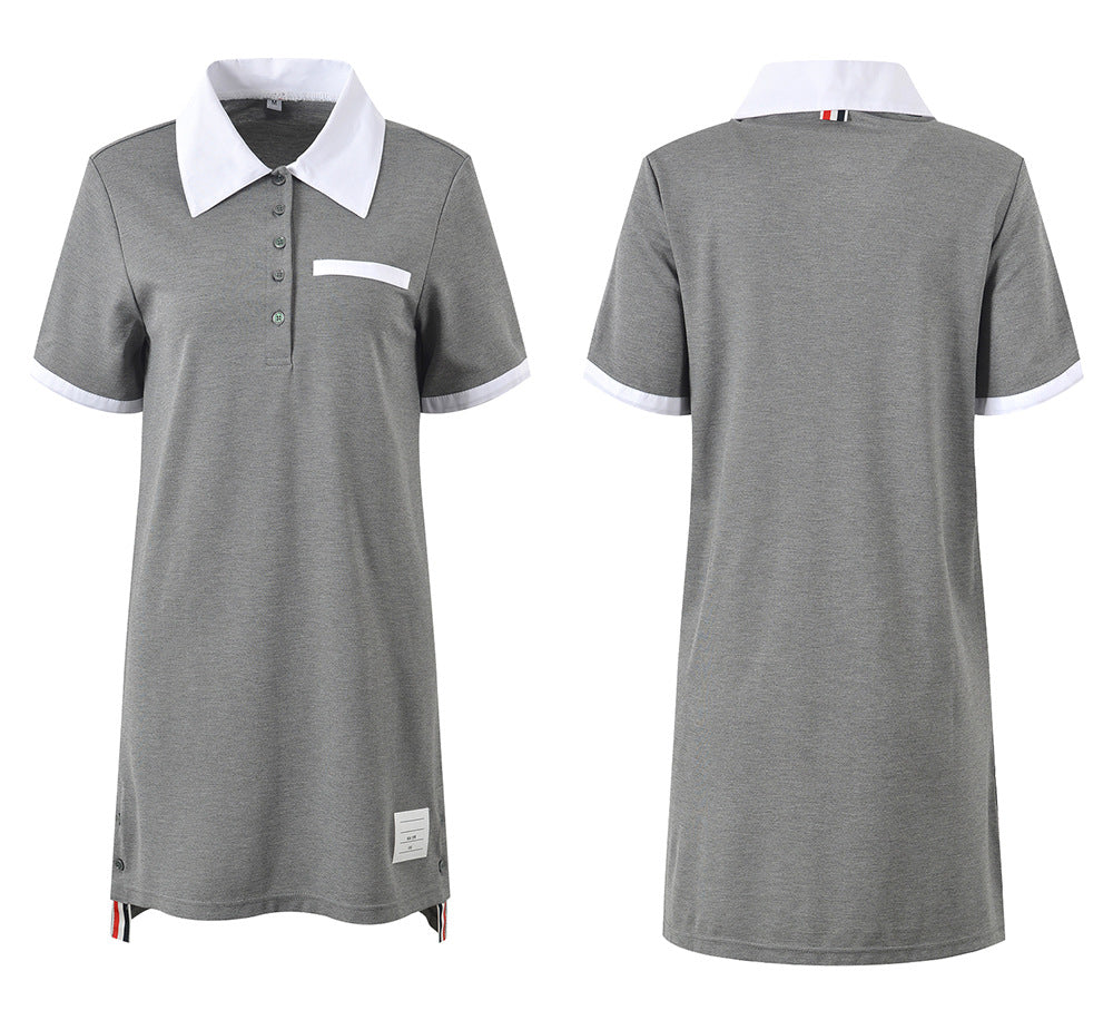 Contrast Collar Dress