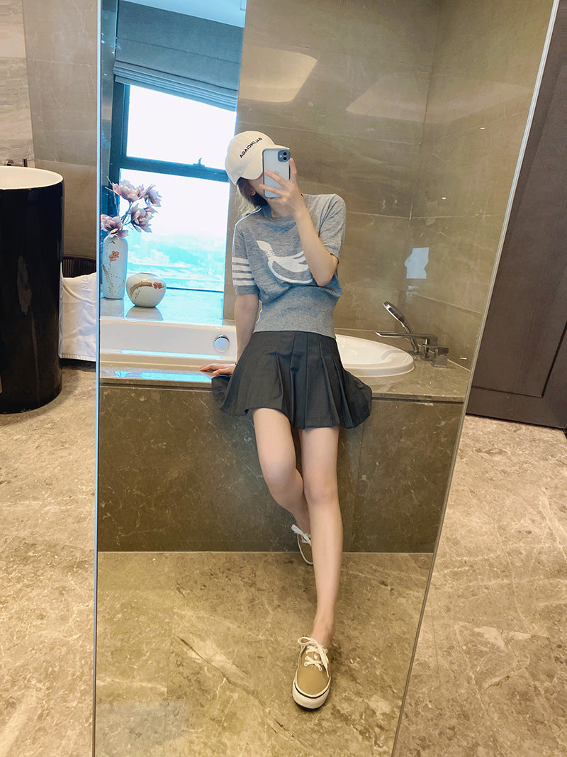 Contrast hem wool short skirt（复制） THOM TREND
