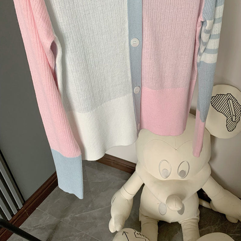 Striped V-neck long sleeves（副本） THOM TREND