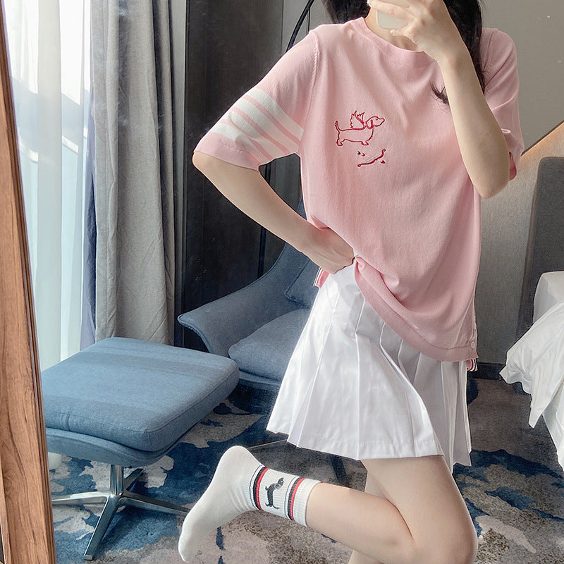 Ladies knitted short sleeves