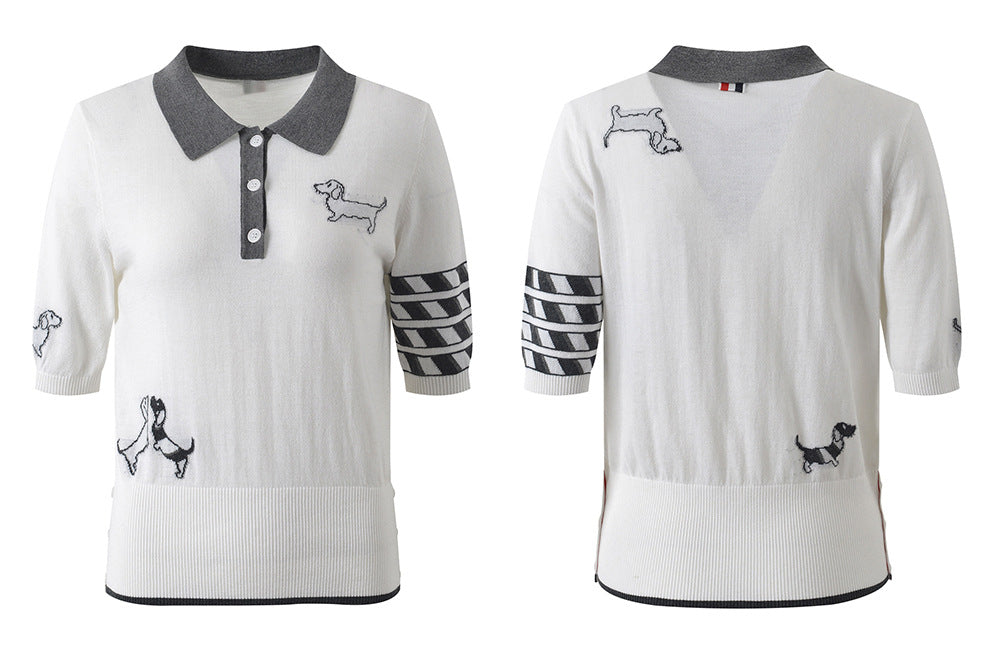 Puppy jacquard T-shirt