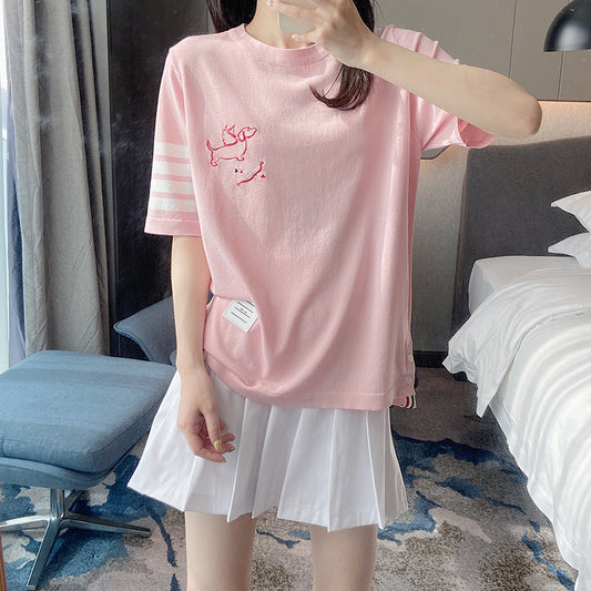 Ladies knitted short sleeves