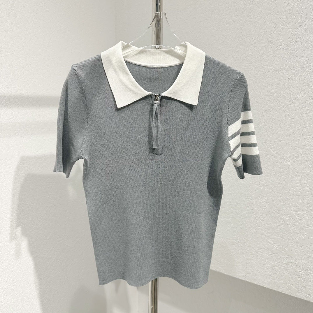 Women's short-sleeved sweater