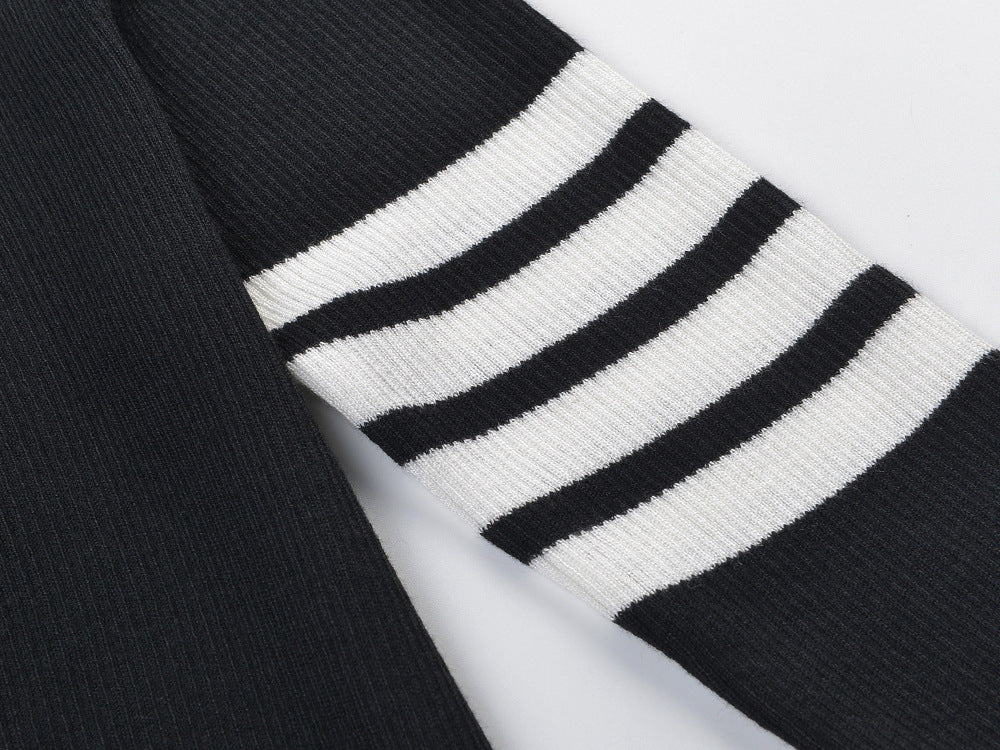 Contrast lapel cardigan