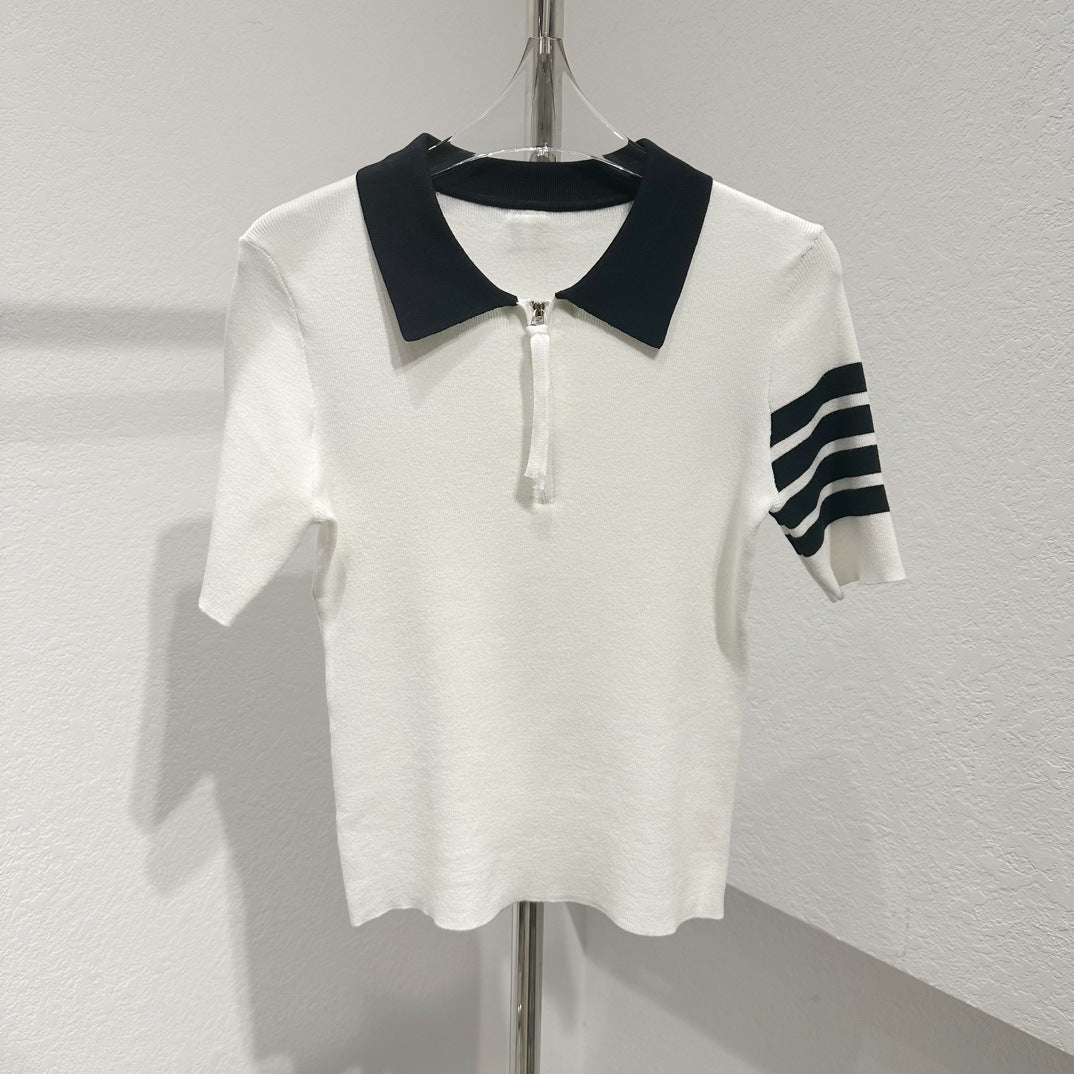 Women's short-sleeved sweater